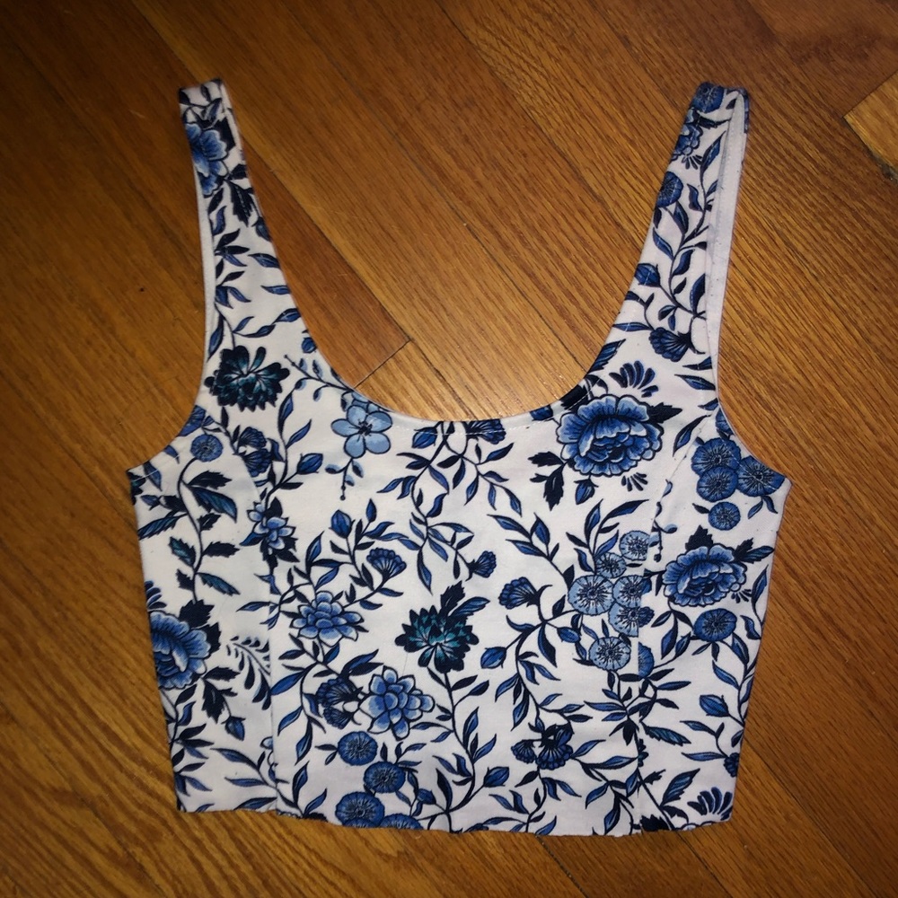 H&M Flower Print Crop Top